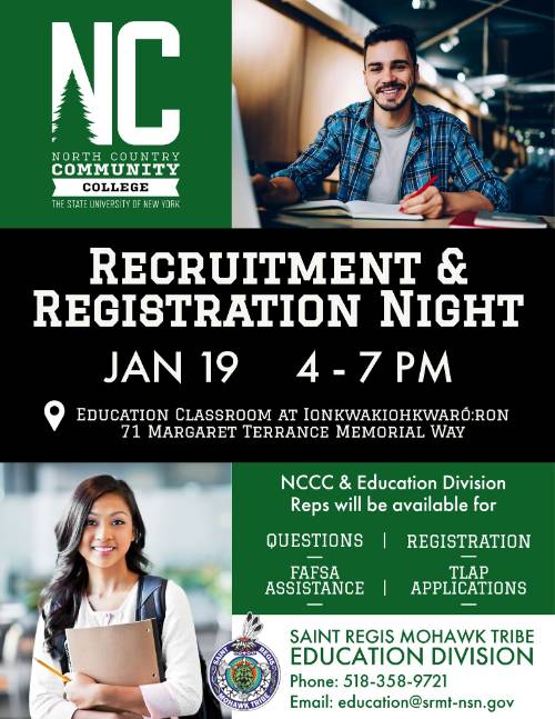 Recruitment and Registration Night flyer