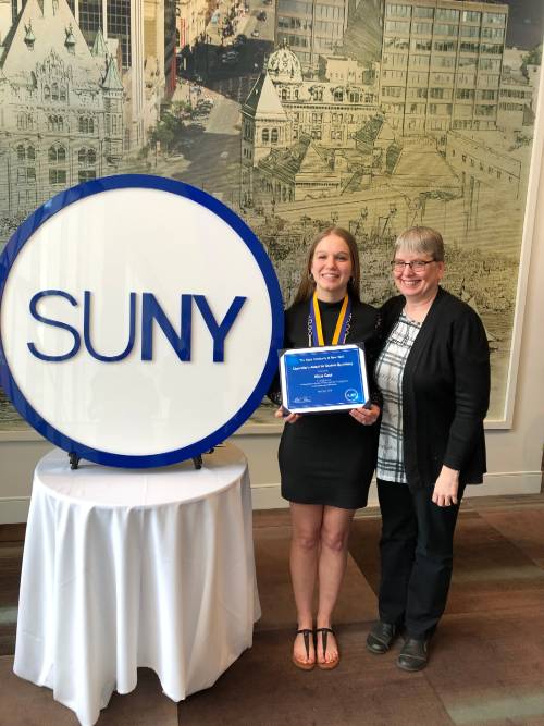 Alicia Cook wins a SUNY Chancellor's Award