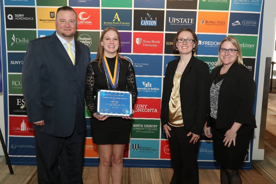 Alicia Cook wins SUNY Chancellor's Award