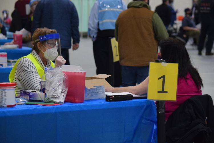 A COVID-19 vaccine clinic was held Feb. 26 in the NCCC gym.