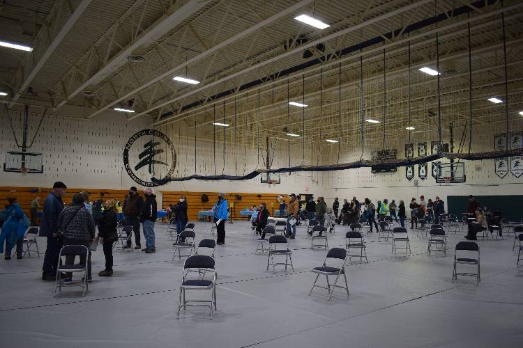 A COVID-19 vaccine clinic was held Feb. 26 in the NCCC gym.