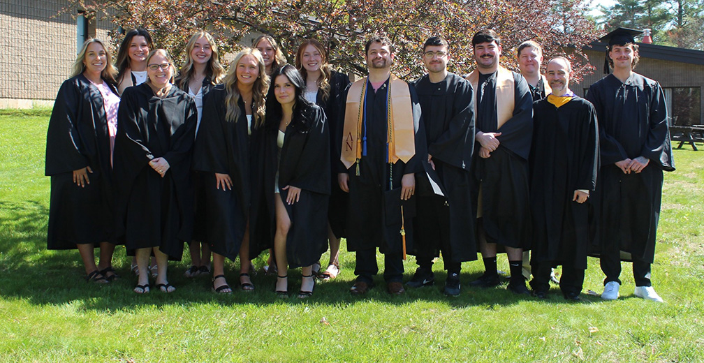 Rad Tech Class of 2026at North Country Community College Rad Tech students pose for a 2026 Commencment photo smiling at the camera