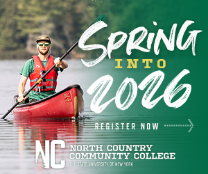 Get started now and register for Spring 26 A photo of a man in a kayak with a graphic about spring registration