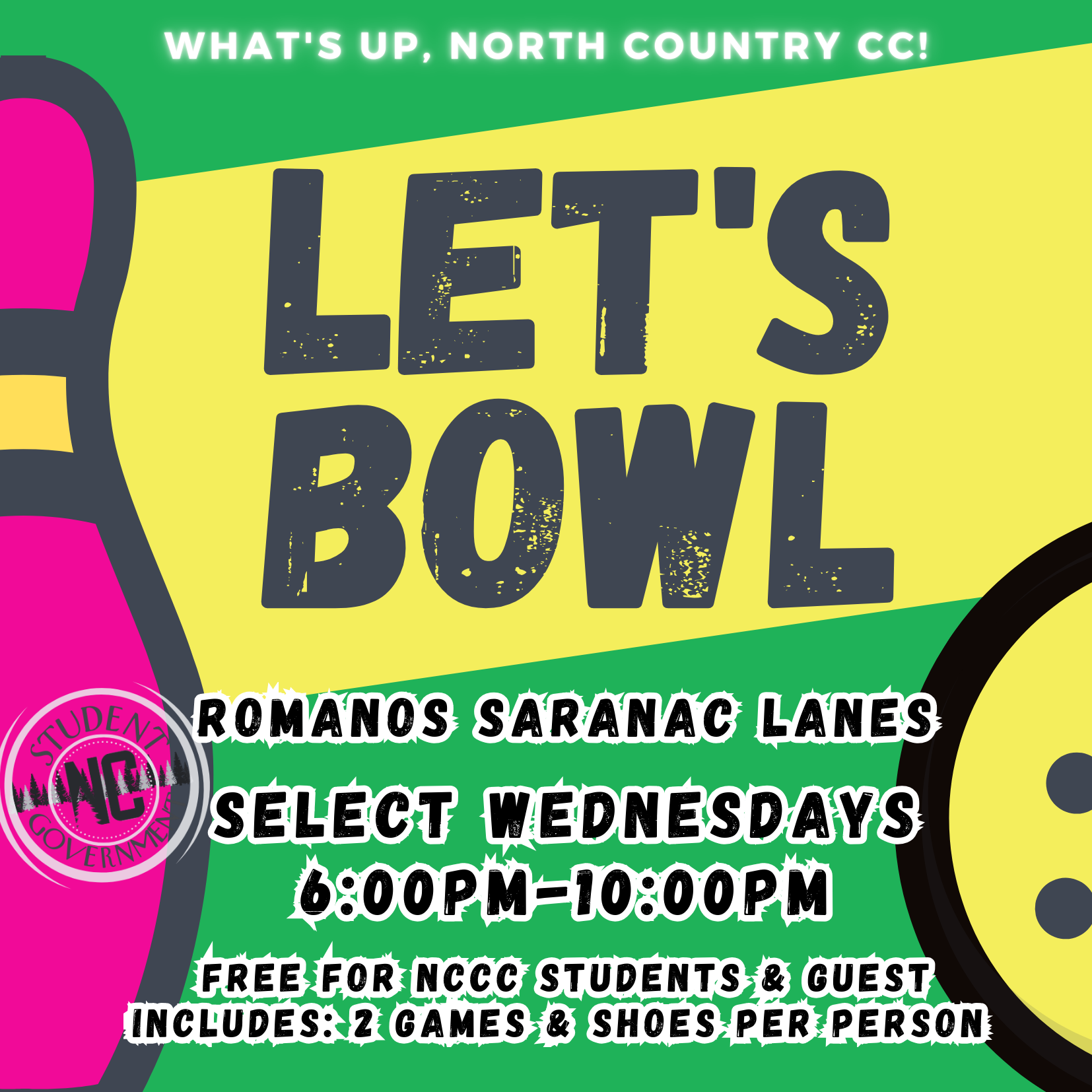 NCCC Free Bowling Night