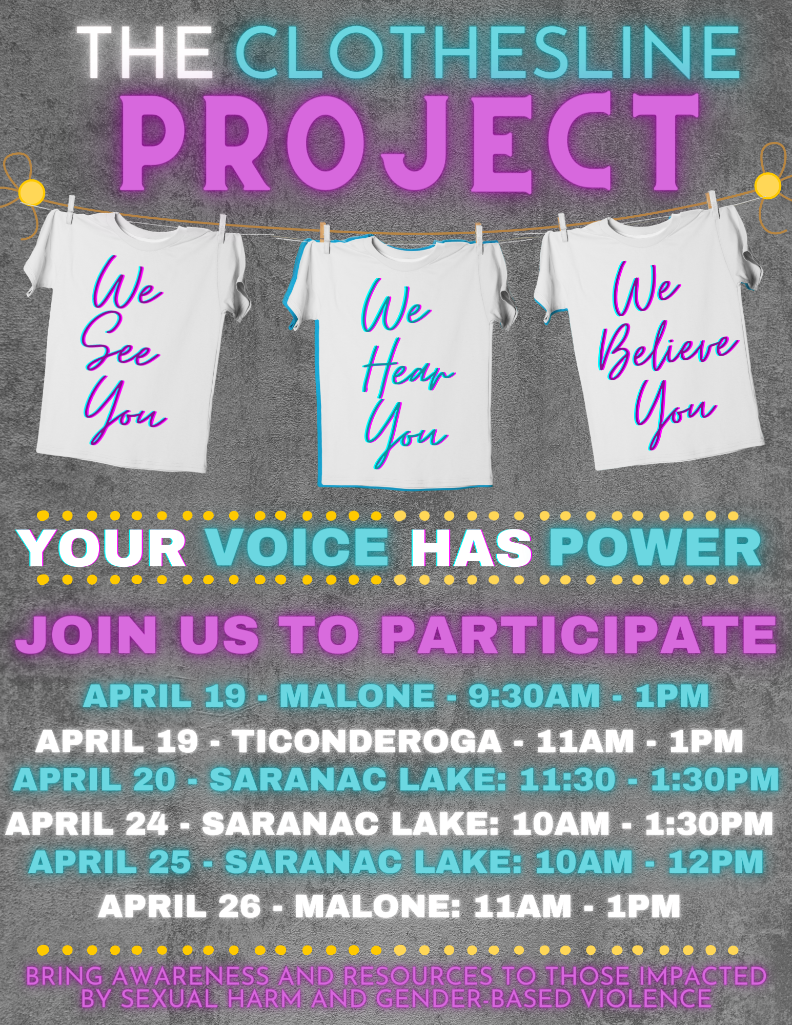 The Clothesline Project - Saranac Lake photo