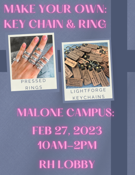 Make Your Own Keychain & Ring - Malone Campus