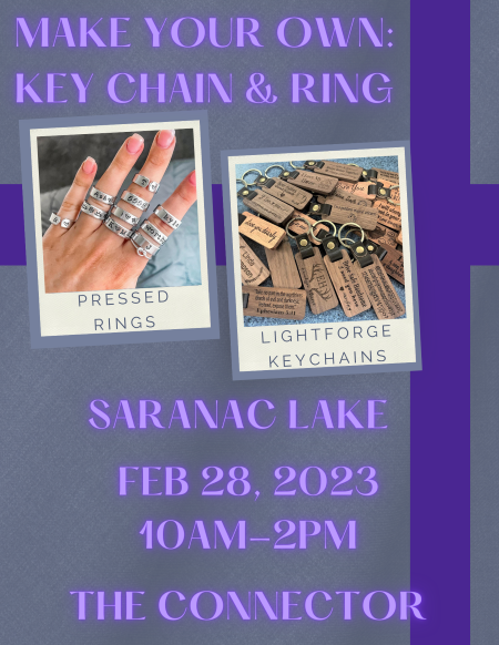 Make Your Own Keychain & Ring - Saranac Lake Campus