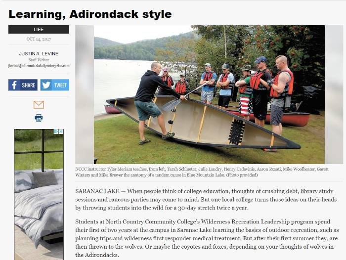 Adirondack Daily Enterprise story